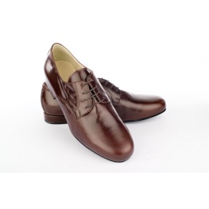 Derby (классические туфли из темно-коричневой обработанной кожи)